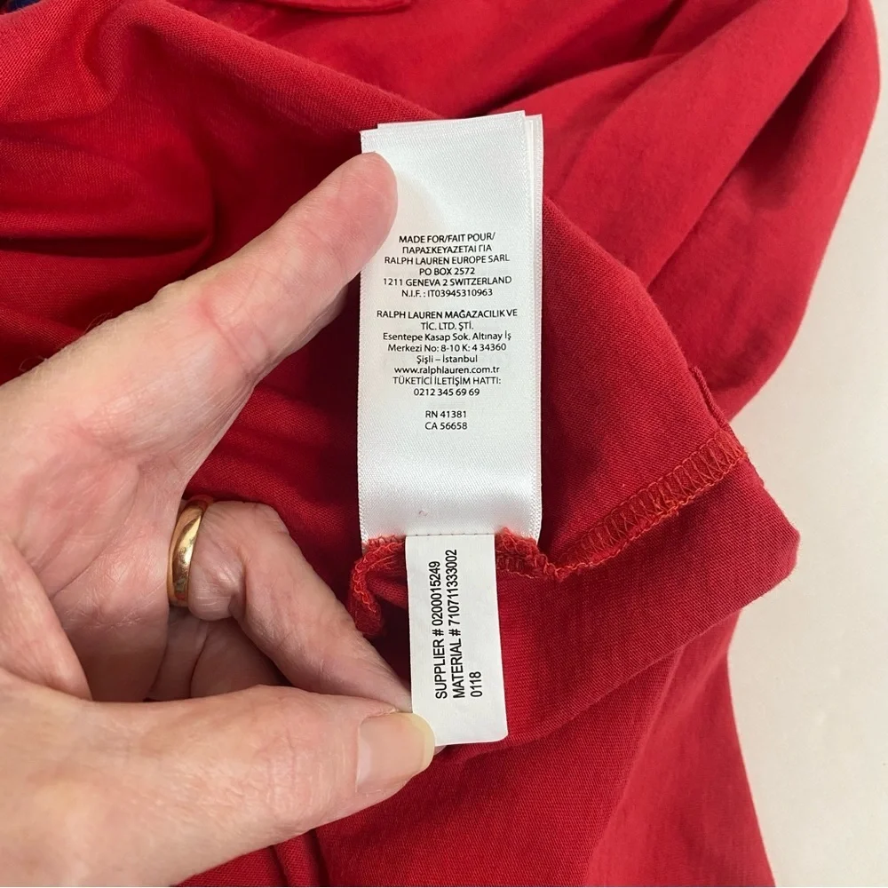 Polo Ralph Lauren Men’s Classic Fit Short Sleeve Pocket Cotton Polo Shirt Red XL